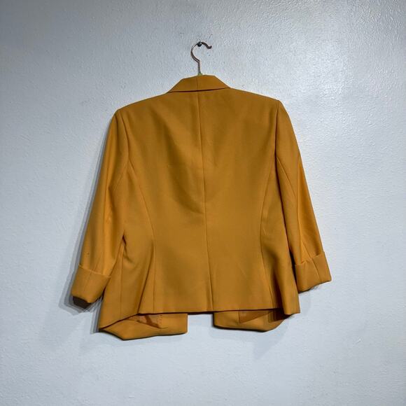Kasper Tangerine Open Front Blazer Sz 6 - Picture 9 of 12